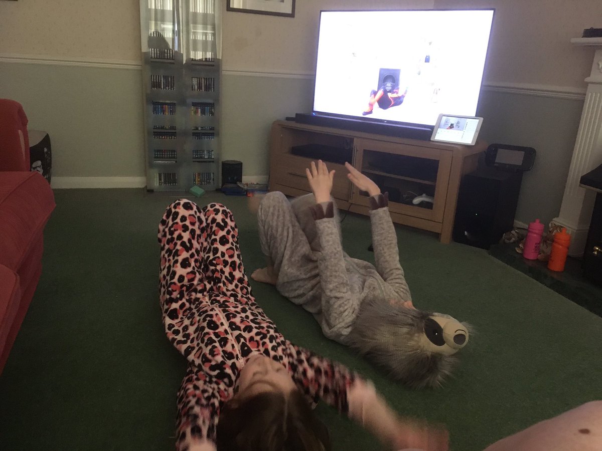 LWNeuroPhysio's tweet photo. Fancy Dress Friday PE with @thebodycoach. We have a sloth and a pink leopard! Great way to keep active. Thanks! @LaceyFieldPE  #PEWithJoe https://t.co/9a6kU9Hne5