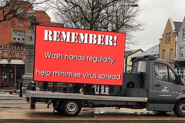 AdLEDMedia1's tweet photo. When there's a message to get out into the public domain quickly &amp; efficiently, putting your message onto an LED screen &amp; driving the van straight into the heart of a city can be hugely beneficial. #outdoorledscreens #mobileadvertising #mobileledhire #audience #targetedads https://t.co/Be6z49iVW2