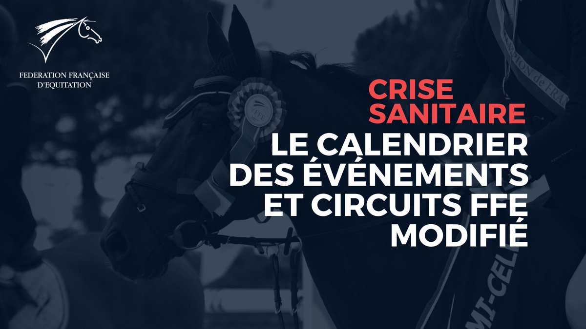 La #CriseSanitaire mondiale impose aux organisateurs et à la FFE d'adapter leur calendrier sportif.🗓🏇
Un Bureau Fédéral de la FFE s'est réuni le 31 mars afin d'acter le calendrier des échéances sportives d'avril et mai.
➡️ Plus d'informations sur ffe.com/Actualites-spo…