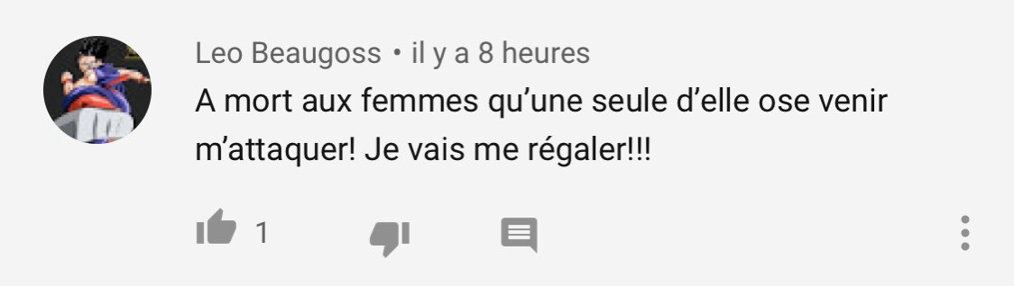 LEnragees's tweet photo. Bienvenue dans le monde des masculinistes qui veulent se battre pour les droits des hommes, ceux qui sont virils ! Sous la vidéo de Alexis Fontana chef de file
Irrespect total envers les victimes de violences et les féministes  #feministe #confinement #stop #Feminism https://t.co/4u2PNnk3e2