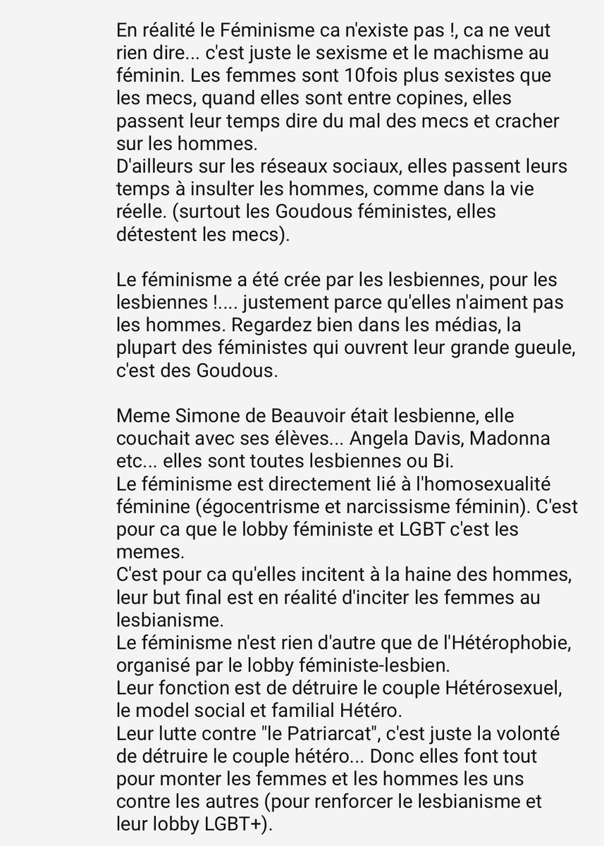 LEnragees's tweet photo. Bienvenue dans le monde des masculinistes qui veulent se battre pour les droits des hommes, ceux qui sont virils ! Sous la vidéo de Alexis Fontana chef de file
Irrespect total envers les victimes de violences et les féministes  #feministe #confinement #stop #Feminism https://t.co/4u2PNnk3e2