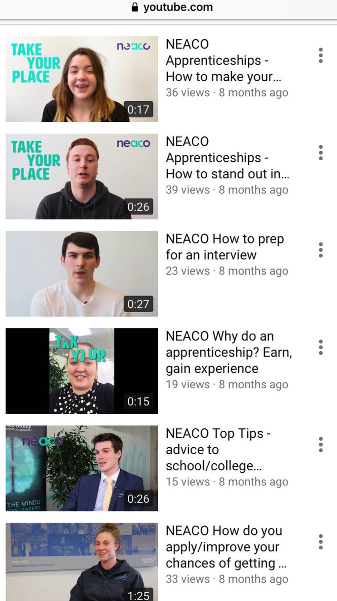Did you know <a href="/TakeYourPlaceHE/">Take Your Place</a> have a YouTube channel and you can find all the #Apprenticeship films <a href="/AndyU_HEC/">Andy Underwood</a> and I made with great #toptips from #norfolk and #suffolk higher #apprentices you can find them here: m.youtube.com/channel/UCq8PE…