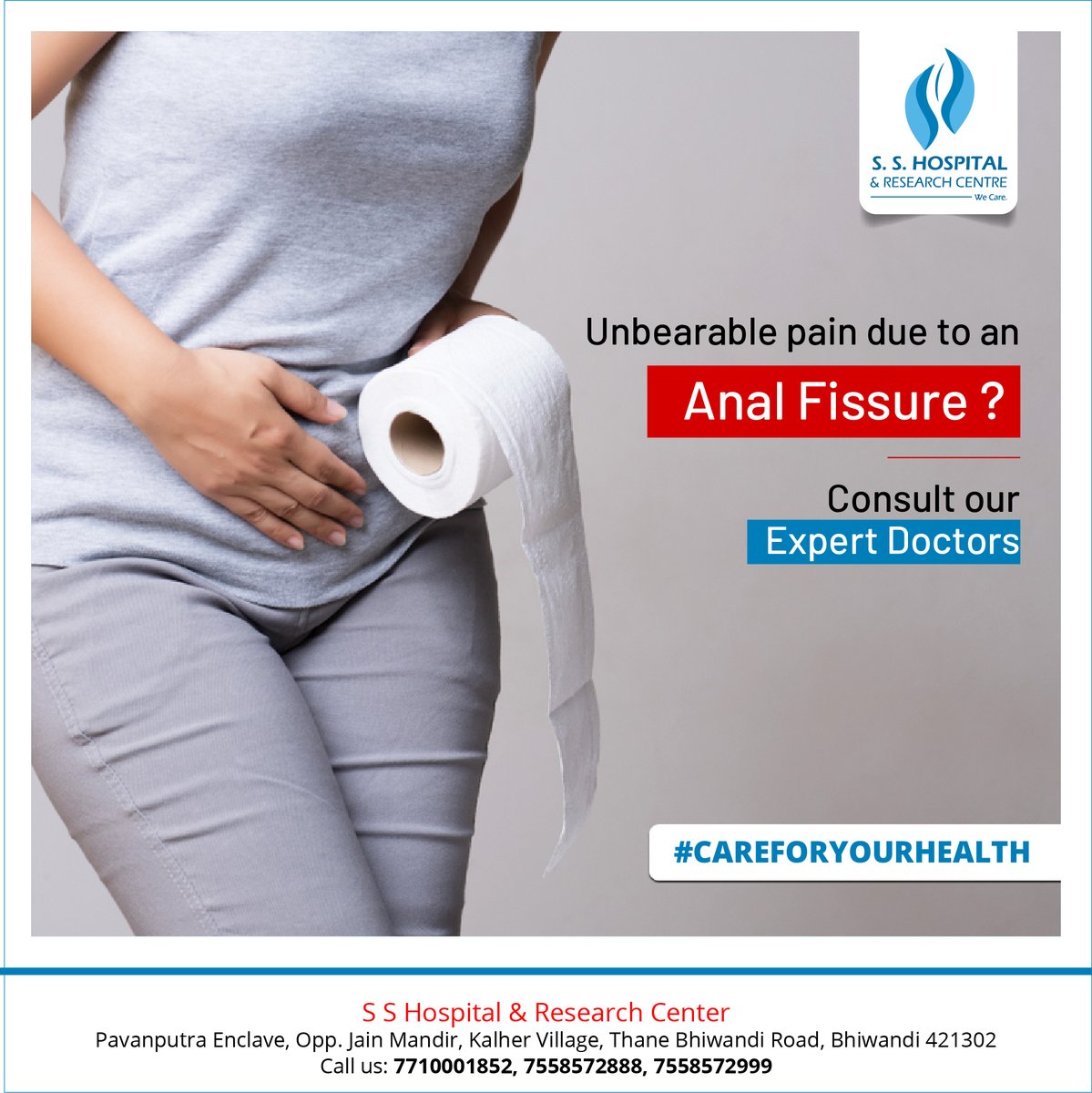 SS_HOSP's tweet photo. Anal fissures can be quite painful and people might feel ashamed of talking about it. You can consult our doctors for the best treatments.
#AnalFissures #CareforYourHealth #SSHospital https://t.co/7iwCPcTYyV
