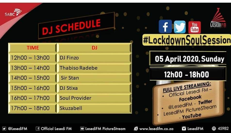 LesediFM's tweet photo. Taba kgolo ke DATA...dichocolate🍩 di ready, di custard🍨 le strawberry🍓 di lokile. Ntho tse monate #LockdownSoulSession! https://t.co/dPsspICOy9