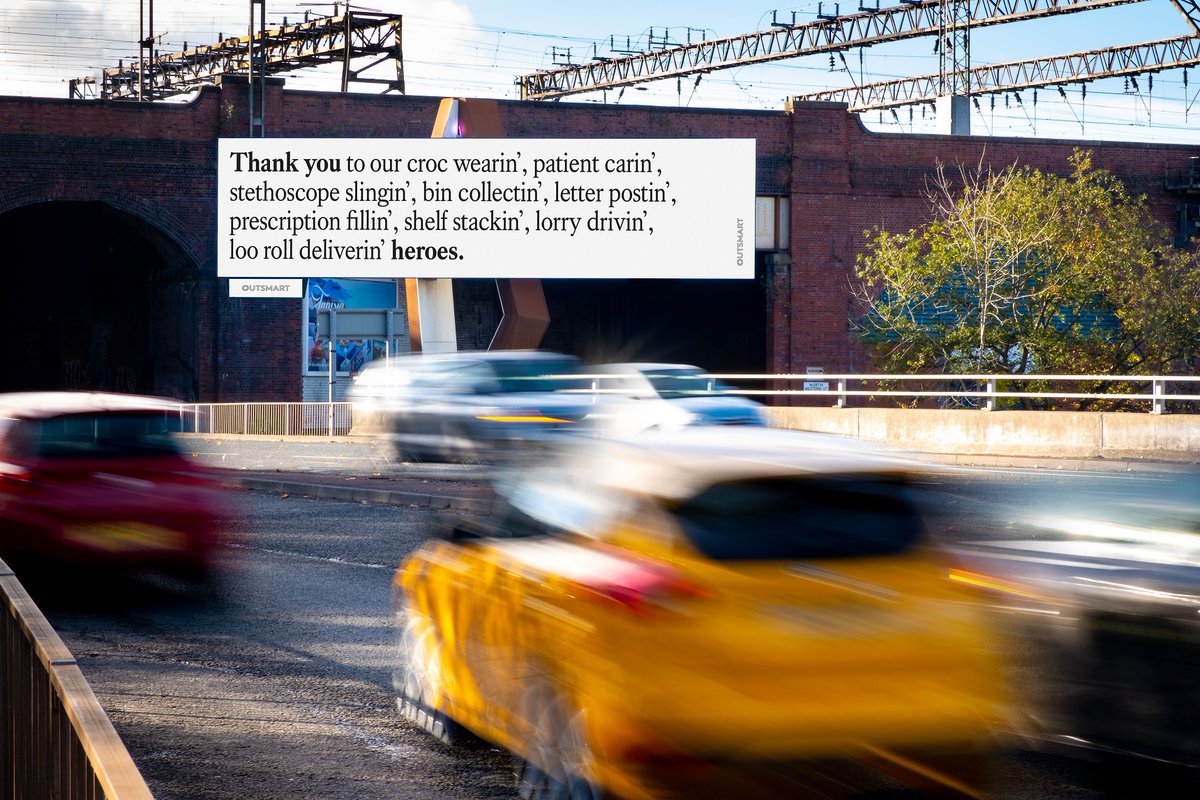 MelanieCCUK's tweet photo. We're proud to be displaying @motherlondon's new #GratefulBritain campaign across our #DOOH estate, running alongside other #OOH media owners, as part of an industry-wide initiative led by @OutsmartOOH. #PlatformForGood https://t.co/0aw4iDQW2D
