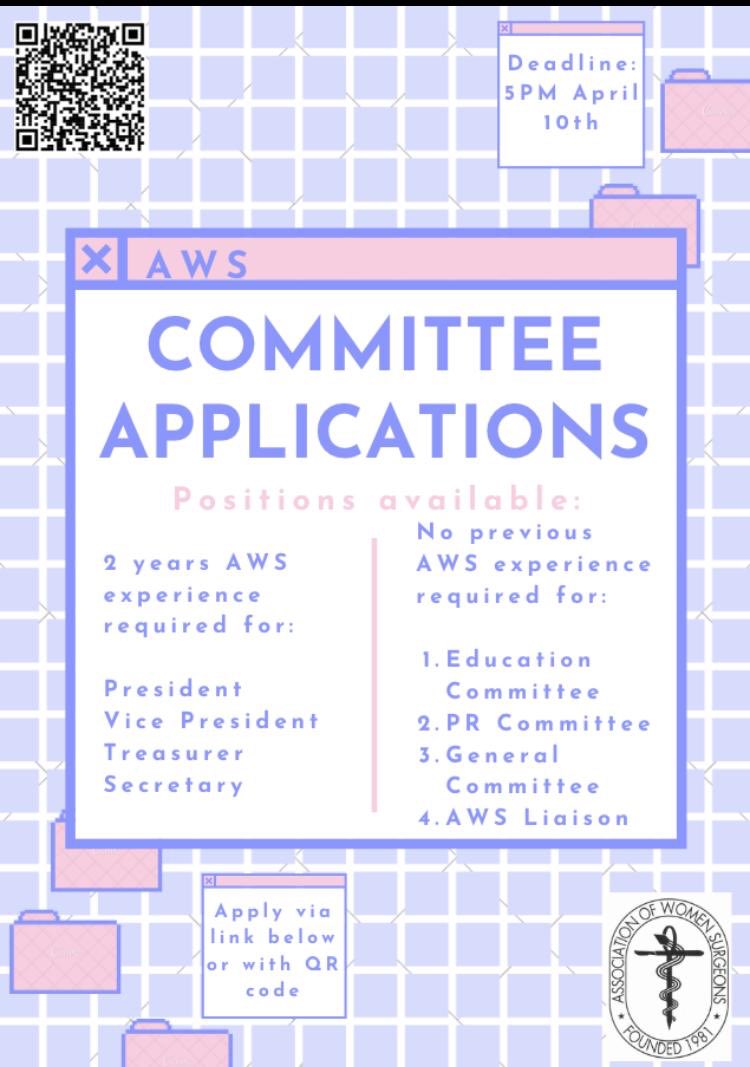 APPLY NOW FOR THE COMMITTEE OF 2020/2021!