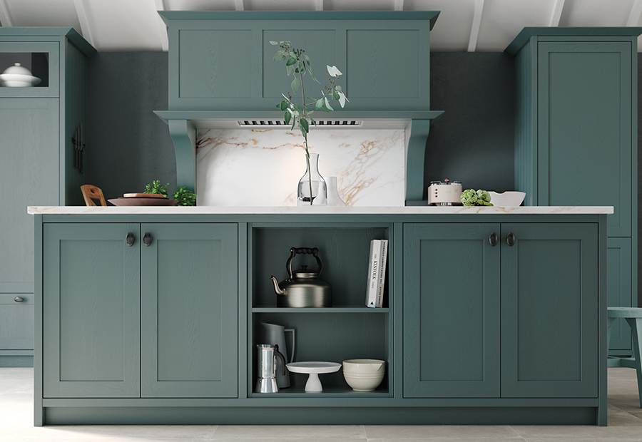 Good__Brother's tweet photo. Balance the look of your open shelves with a designer canopy, featuring minimalistic corbels that are perfectly placed on the central island - giving your kitchen a sophisticated appeal.

#Aldana #Viridian #GoodBrotherKitchens https://t.co/1nHa27gwml