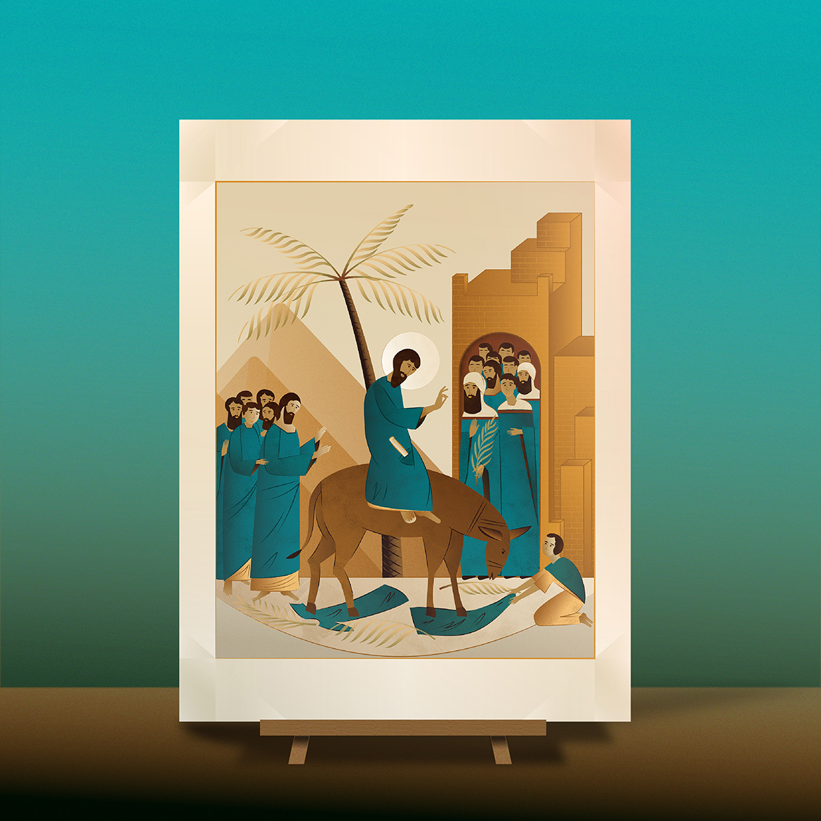 studiovandaar's tweet photo. Nieuwe Icoon!!
Mijn versie van de Icoon van palmzondag, ofwel de intocht in Jeruzalem (is aanstaande zondag).
Zechariah 9:9-10 (NIV)
See, your king comes to you,
righteous and victorious,
lowly and riding on a donkey,
on a colt, the foal of a donkey. #visiodivina #visualprayer https://t.co/pL2LSUoDZ4