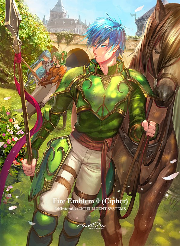 rev_akira's tweet photo. 【work】
TCG ファイアーエムブレム０ サイファ 第20弾【その手が導く夜明け】
"クリミアの碧き槍 ジョフレ"
"デルブレー家の弟騎士 ジョフレ”
描かせて頂きました!!🐎🌼🌷⚔️
I drew an illustration the "TCG Fire Emblem 0(cipher)"
ⓒNintendo / INTELLIGENT SYSTEMS
https://t.co/zRihxJL6np https://t.co/hQj3VW34dz
