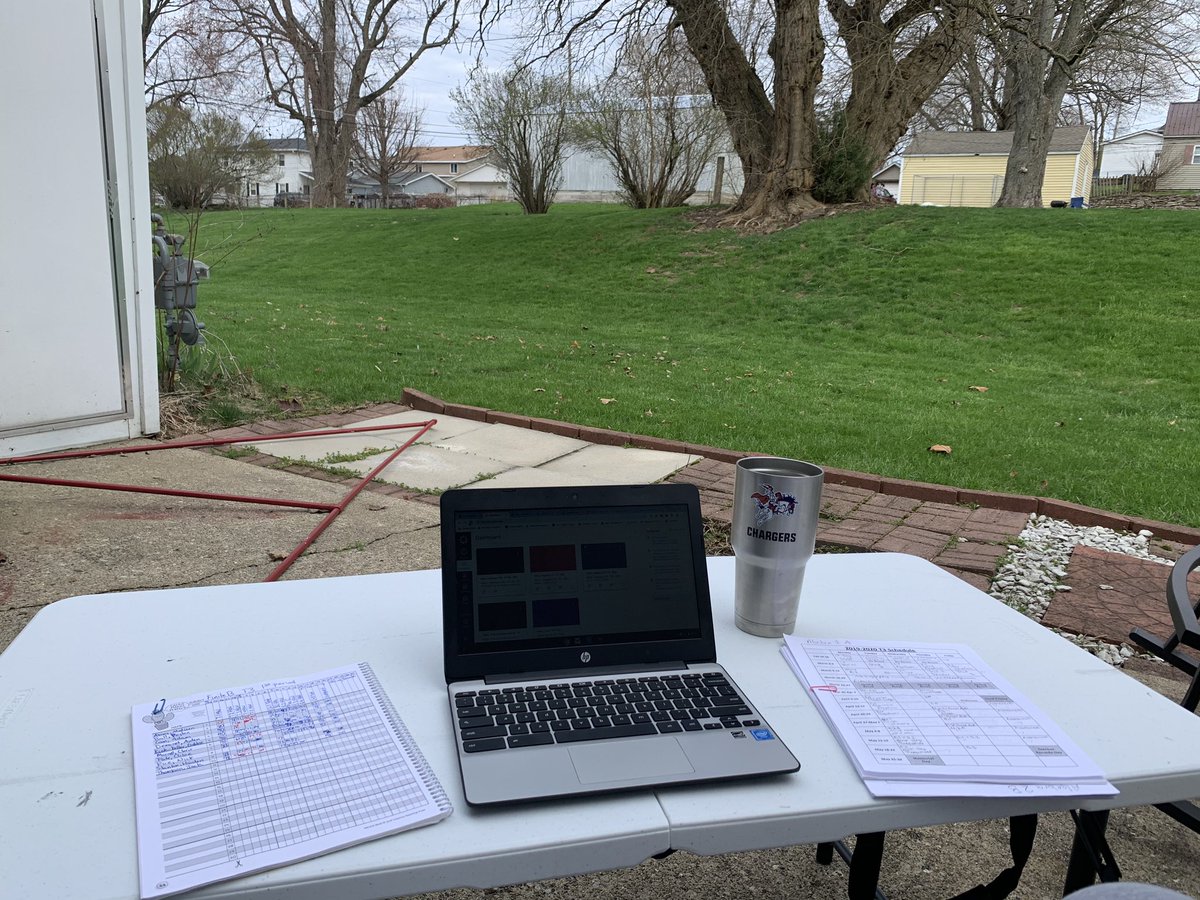 MsAllenMath2's tweet image. Taking advantage of the warmer weather this morning and working from outside.