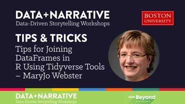 BUDataNarrative's tweet image. #TipsandTricks for #data wranglers! Curious about how to join DataFrames? Watch our Data + Narrative instructor, MaryJo show you how to use R and Tidyverse. Give us 5 minutes -- add a new skill! 
combeyond.bu.edu/workshop/data-…