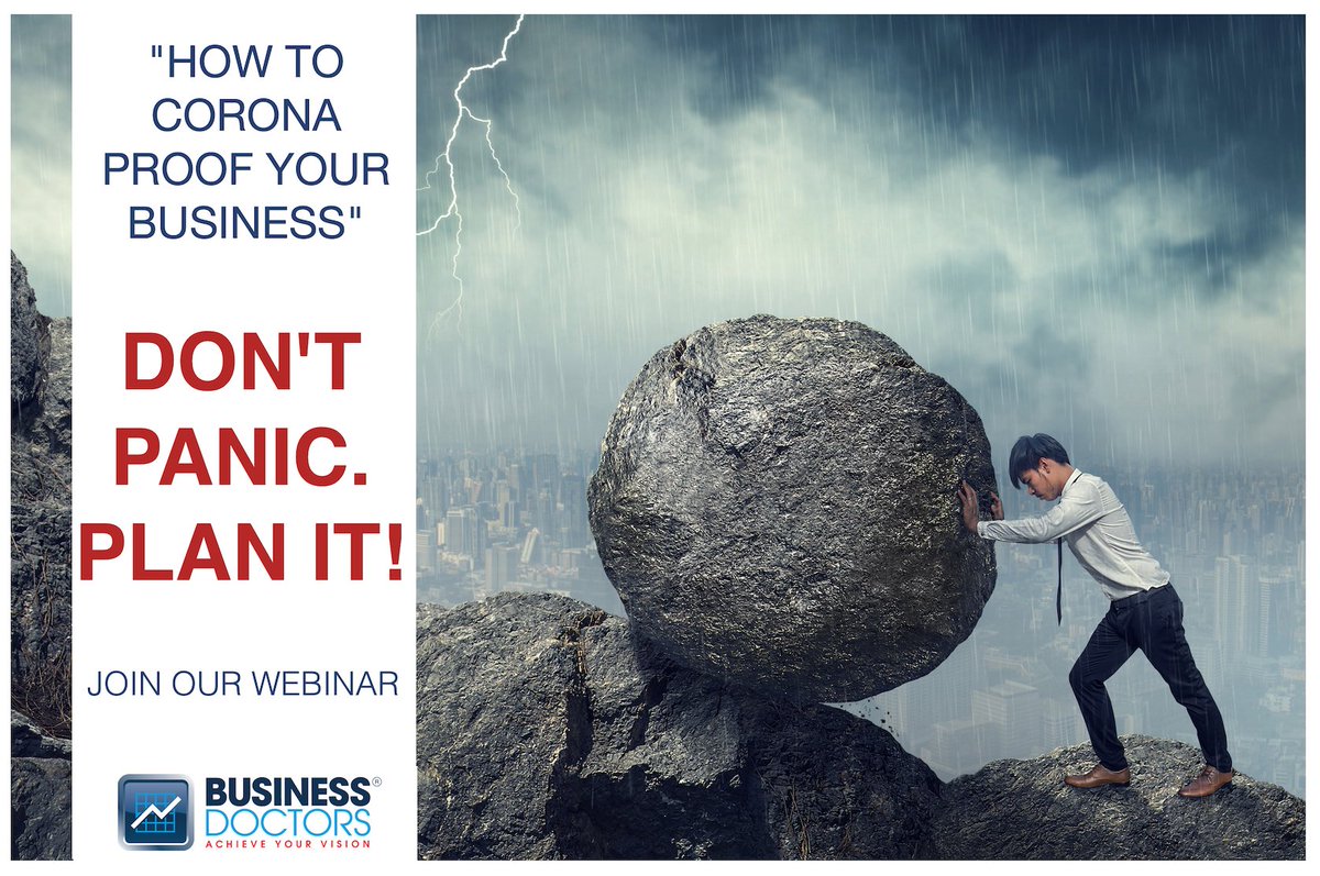 SMEDoc's tweet photo. Don't Panic...Plan it! Small businesses are feeling the impact as we adjust to a different way of life for the next few months.
PREPARE YOUR BUSINESS TO ENSURE IT SURVIVES THE ECONOMIC FALL OUT; Free Webinar 6 April 2020 @ 6PM.
LINK FOR WEBINAR: https://t.co/5SnXVTfvZl https://t.co/bgOh2wbc2F