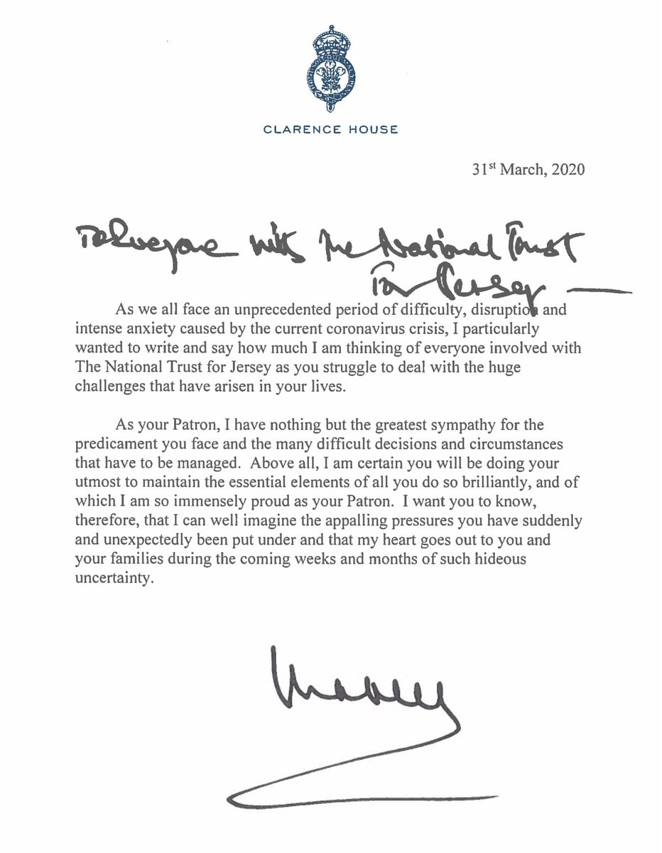 NationalTrustJersey på Twitter: "A wonderful letter of support