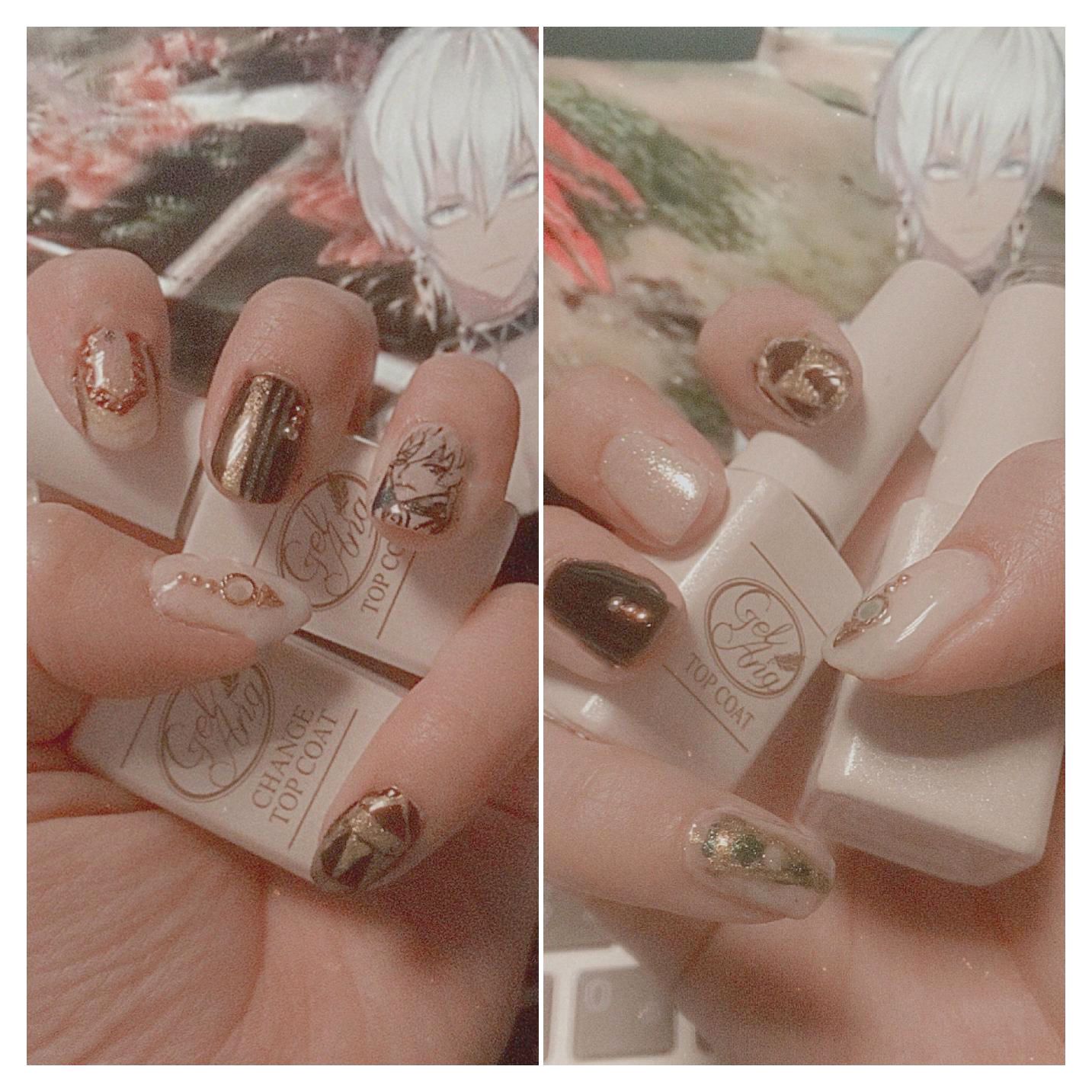 廃材 初めてセルフジェルネイルした イブラヒム 大分汚いけど満足 T Co 7criaaabkk Twitter