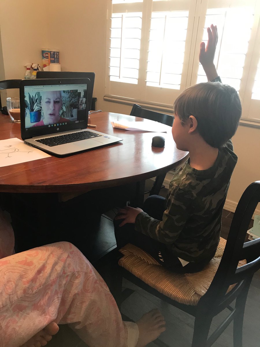 Kindergarten virtual lesson. Complete with hand raising, rectangle time and pals!! <a href="/PtBoroSchools/">Point Pleasant Schools</a>