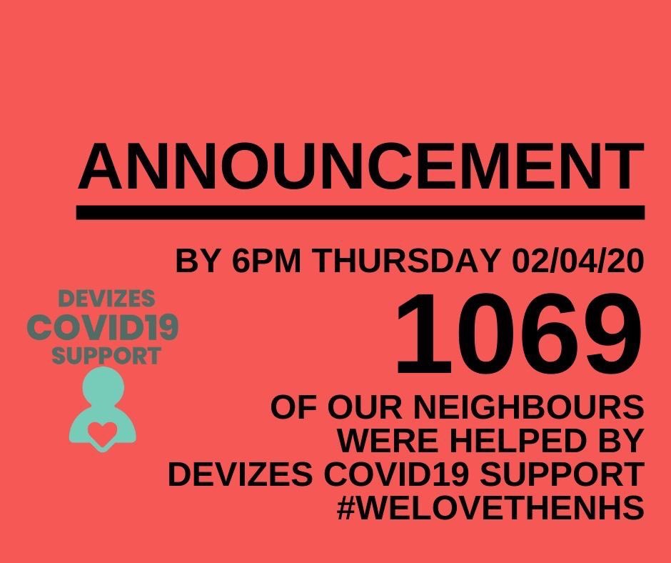 laura4roundway's tweet image. Devizes Covid19 Support Group - our community is working together to help people #StayHomeSaveLives ⁦@wiltscouncil⁩ ⁦@DevizesTC⁩