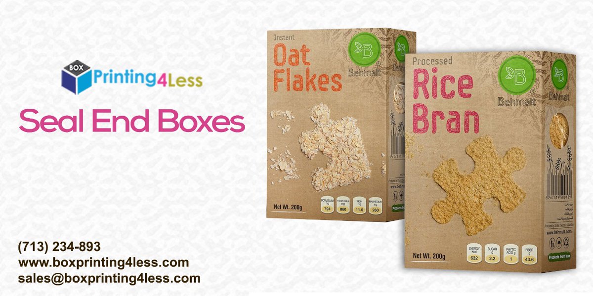 Boxprinting4les's tweet image. Protect your products during long shipping by custom seal end boxes.

For more details, visit: boxprinting4less.com
#SEB #SealEndBoxes #CustomBoxes
@Boxprinting4les