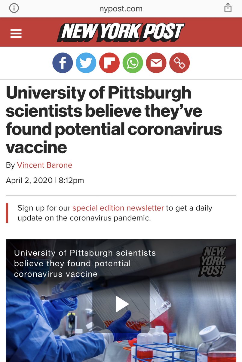 The  #University of  #Pittsburgh  #School of  #Medicine is unveiling a possible  #candidate  #vaccine for the  #Coronavirus  #pandemic that has spread across the world.  #covid19  #CandidateVaccine  #coronavirusmakers