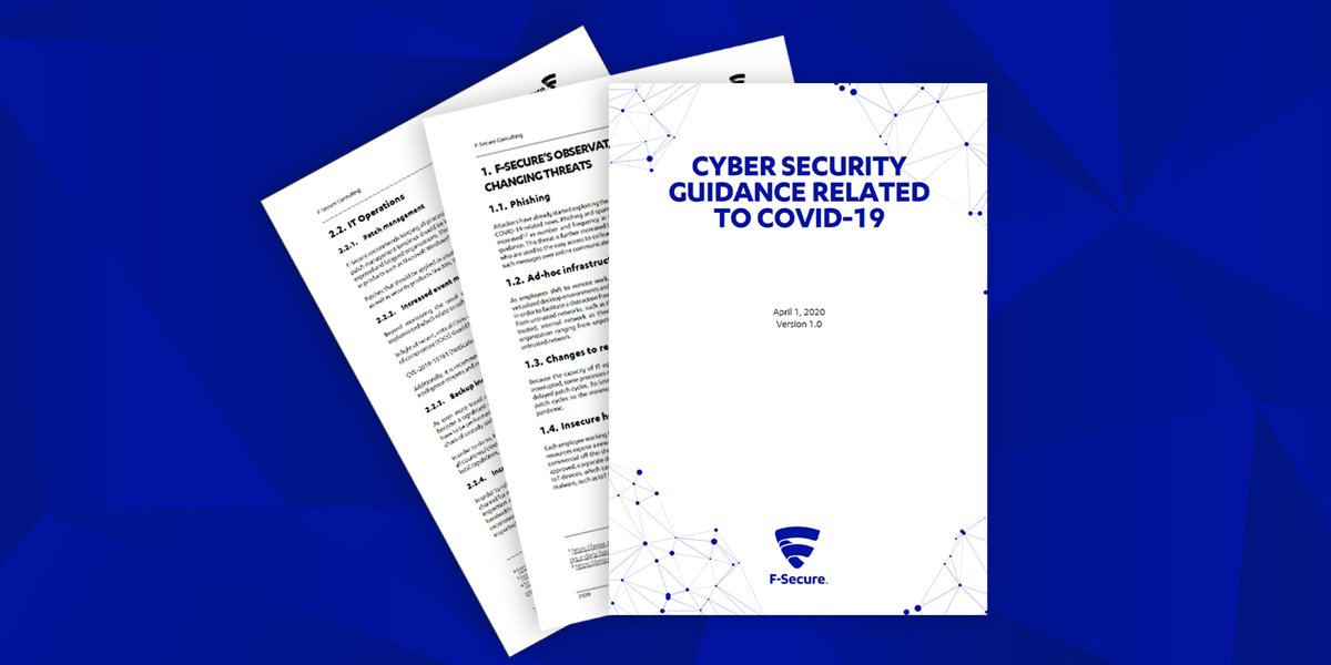 F Secure V Twitter Need Relief From Covid 19 Infosec Stress Here S Some Easy To Swallow Security Advice To Help Organizations Protect Themselves And Their Workforce During The Pandemic Https T Co Fek4pkmfqq Https T Co Xlqqnp7dre