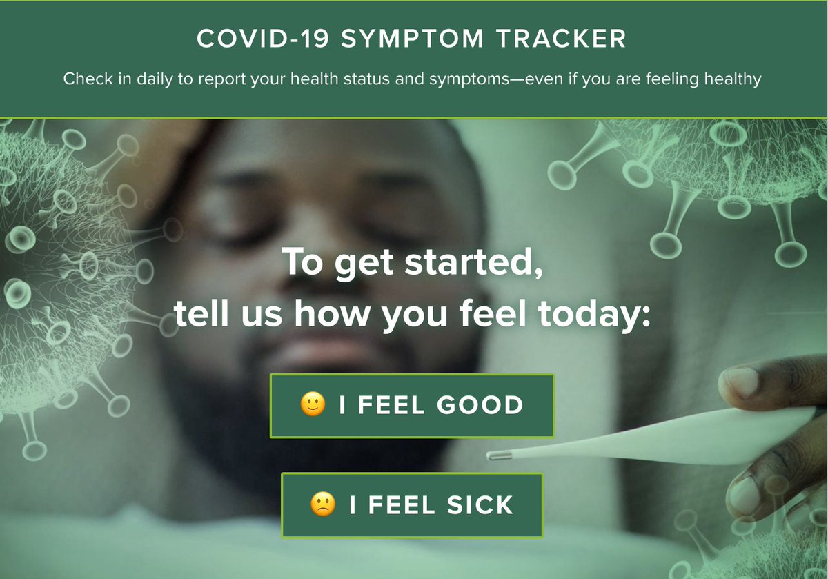 Help beat COVID-19 with the COVID-19 Symptom Tracker, created at #UAB! 

Data is reported to health officials to help them make the best decisions for resources and testing. Learn more at helpbeatcovid19.com.