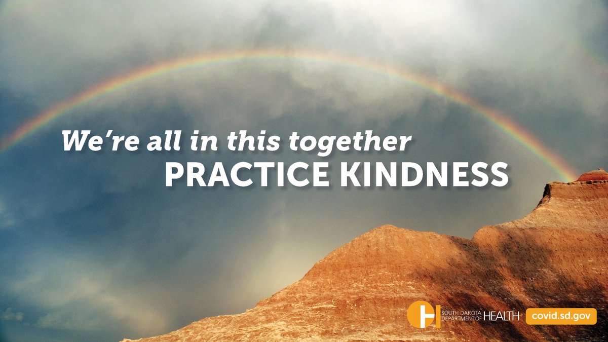 SDDOH's tweet photo. We’re all in this together, so take time today to practice kindness. Make it a point to text a friend, call your parents, leave an encouraging comment on social media – whatever you can do to share a little extra kindness. https://t.co/hBC9yuJnpX
