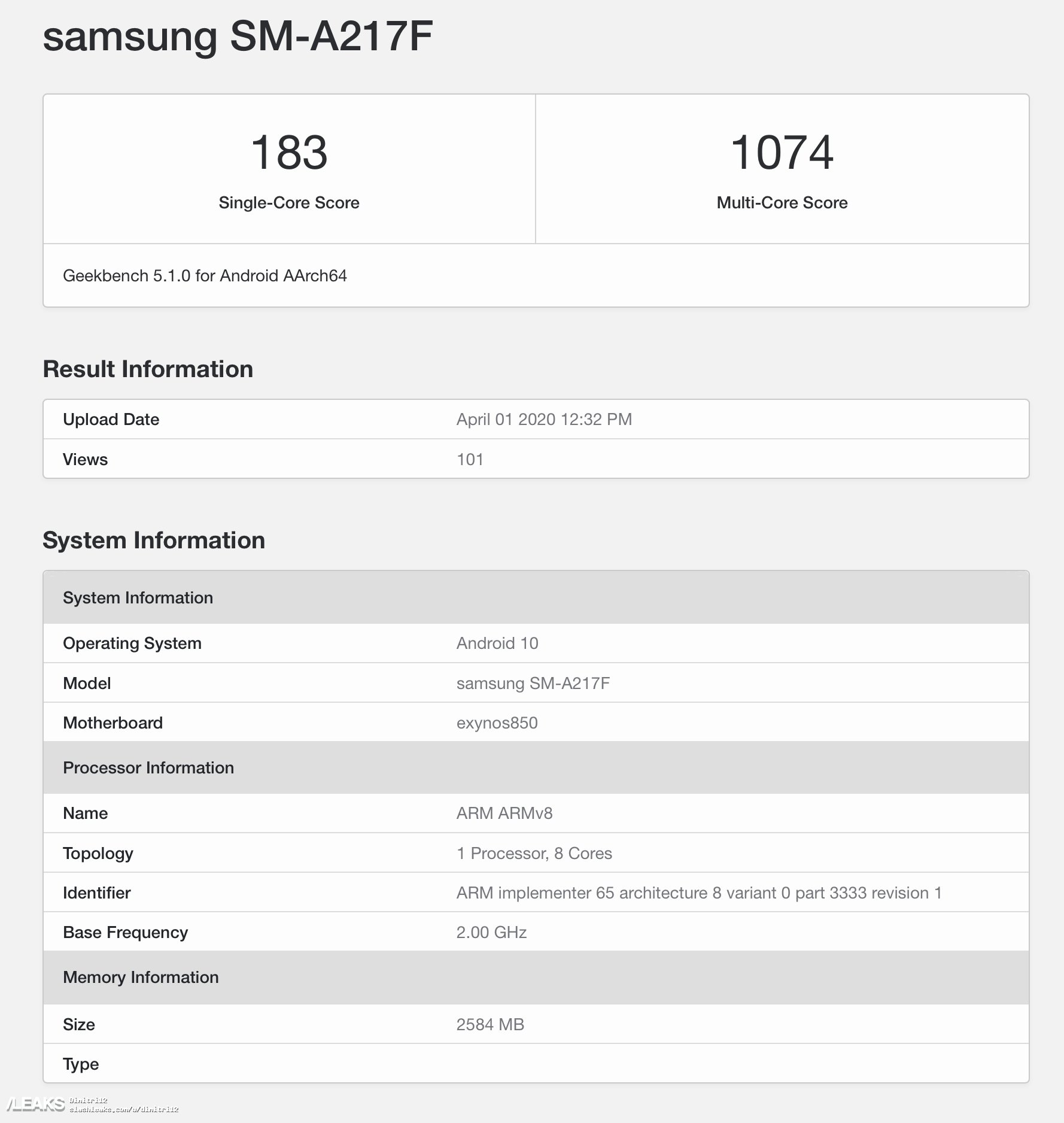 LEAKS on Twitter: "#Samsung - #GalaxyA21s - Galaxy A21s with 850 and 3GB RAM https://t.co/DhOxVP4H8Z https://t.co/VNaUxnna8J" / Twitter