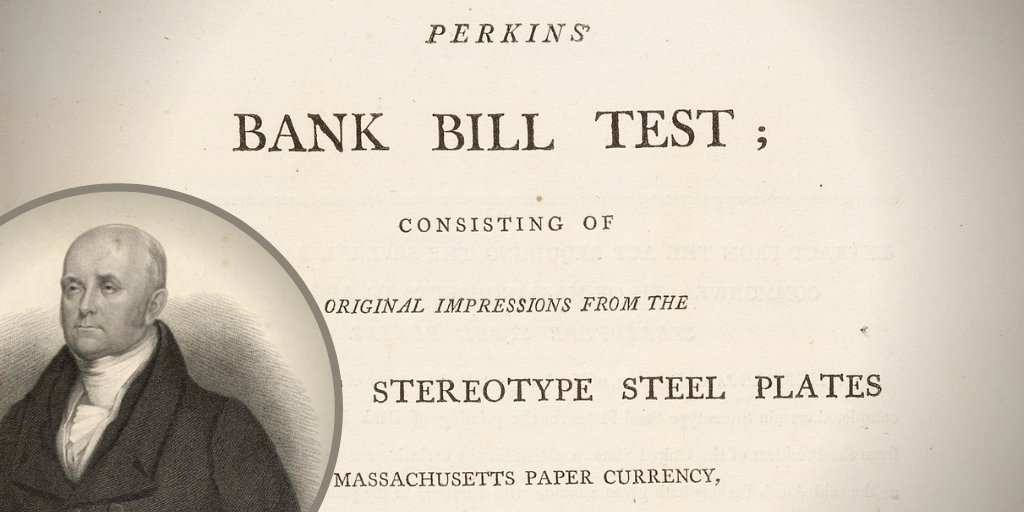 Bradford_BigInc's tweet photo. #DidYouKnow? Inventor and Newburyport native Jacob Perkins started a printing business after creating steel engraving plates, which made bank notes difficult to counterfeit. #PrintFactFriday https://t.co/DjNaTO0lXc