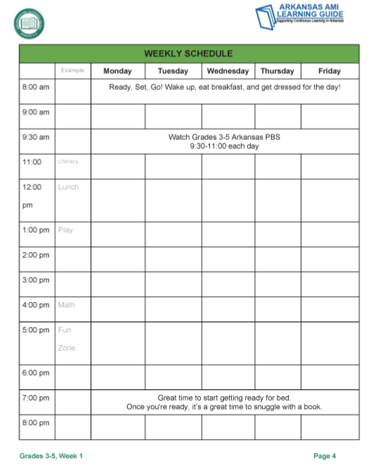 For offline options, the three approaches are worksheet packets, family projects, and television-based learning. Arkansas has synced with their PBS station to provide programming by grade level band; 90 minutes of K2, then 90min of 3-5, then 90 minutes of K8. 23/