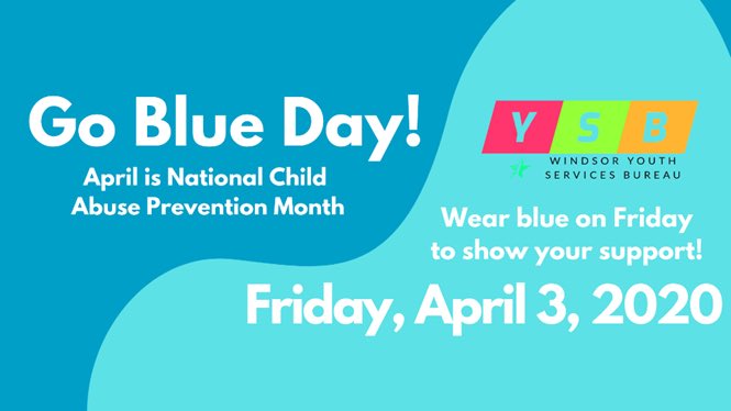 Today is #GoBlueDay! Make sure you tag us in your pictures @WinYSB  #awareness #prevention