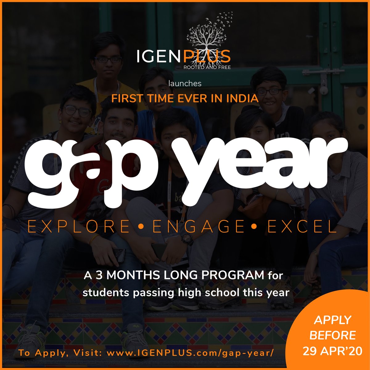 pluskul's tweet image. The mission of the GAP YEAR PROGRAM is to transform the way students make career choices and decisions during the most crucial phase of their lives.⁠
Apply at: igenplus.com/gap-year/
⁠
#IGenPlus #GapYearProgram #BeGAPed #GapThatBuilds #RootedAndFree #GapYear