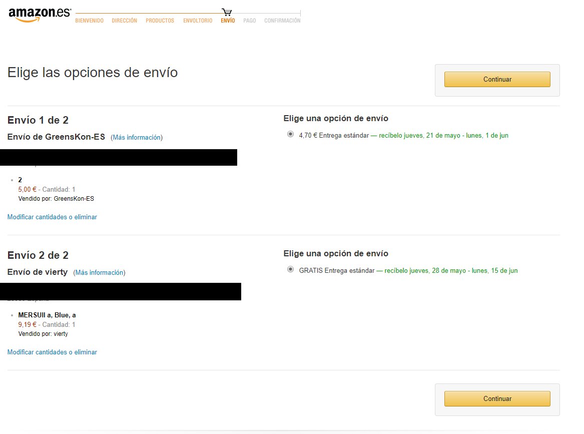 horario de entrega de amazon