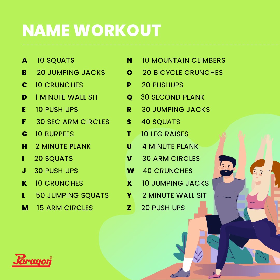 Paragonfootwear The First Letter Of Your Name Is Your Workout Challenge For The Day Your Friend And Get Started We Re Doing Push Ups By The Way Paragon Lockdown 21dayslockdown
