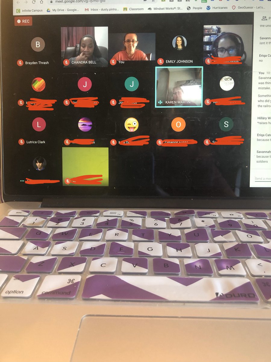 DustyAnnPin's tweet photo. Fantastic Google Meets discussion of the movie Andersonville in 8th Grade Social Studies! @cowanroad1 @GSCS_SS https://t.co/RYooqCEHS1