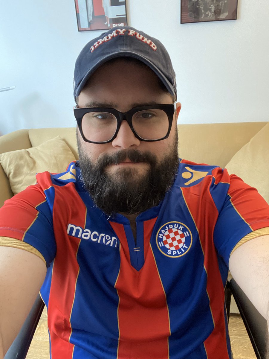 today’s kit comes from Croatia when Kerry was on vacation there last year (remember vacations?): she so kindly picked up the Hajduk Split 2017/18 home kit for me