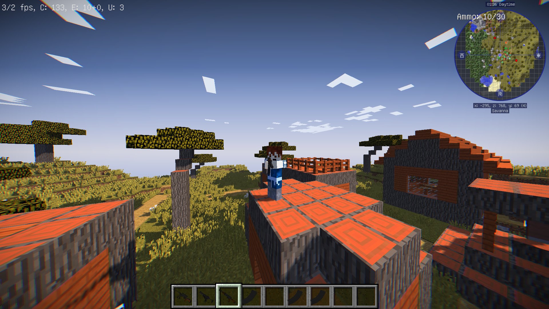 Poponium マイクラに銃mod入れてみた 少し遊んでみて 気づいたことがあります スナイパーのスコープを覗いてるときに Optifineのズームをすると ほぼチートになりますww マイクラ Java版 銃mod 影mod T Co Hrmwvggjoy Twitter