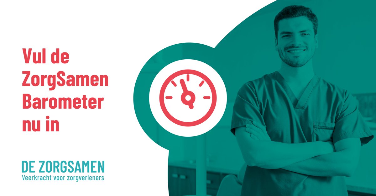 Kris Vanhaecht (@krisvanhaecht) on Twitter photo DOE MEE & SHARE! 
Werk je in de zorgsector? Vul dan De ZorgSamen-barometer in op dezorgsamen.be/barometer/. Zo weten we nog beter wat jij nodig hebt en wat we precies kunnen doen om te ondersteunen. Het duurt maar 10 minuten en kan tot maandagavond 6 april 22u #DeZorgSamenBarometer DOE MEE & SHARE! 
Werk je in de zorgsector? Vul dan De ZorgSamen-barometer in op dezorgsamen.be/barometer/. Zo weten we nog beter wat jij nodig hebt en wat we precies kunnen doen om te ondersteunen. Het duurt maar 10 minuten en kan tot maandagavond 6 april 22u #DeZorgSamenBarometer