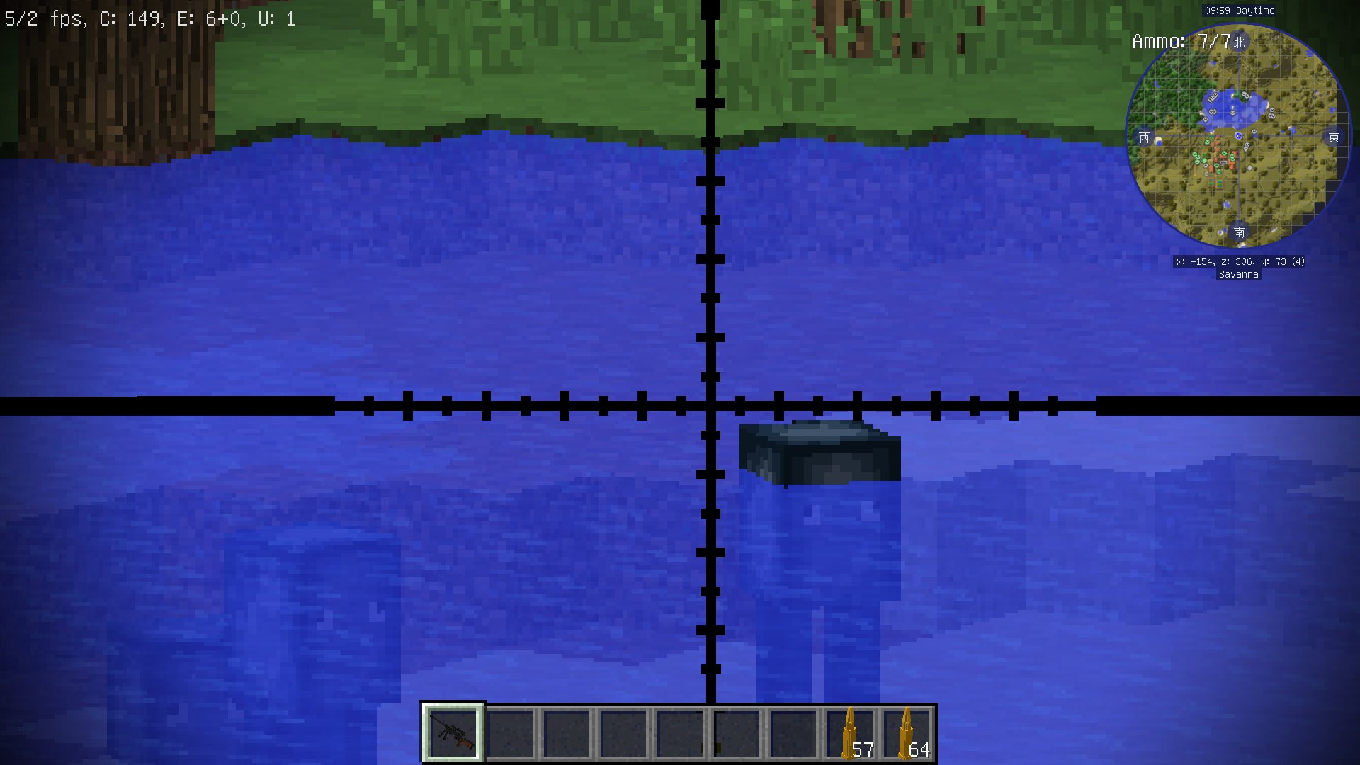 Poponium マイクラに銃mod入れてみた 少し遊んでみて 気づいたことがあります スナイパーのスコープを覗いてるときに Optifineのズームをすると ほぼチートになりますww マイクラ Java版 銃mod 影mod T Co Hrmwvggjoy Twitter