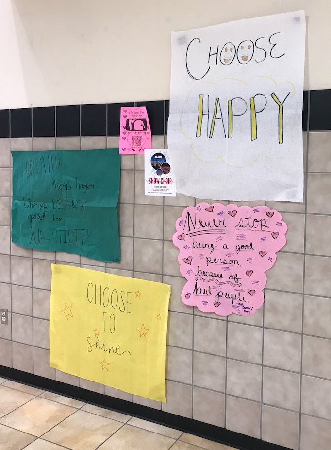 tsmspals's tweet photo. Before spring break our PALs made 100 positivity posters to help boost morale on campus for that final stretch to the end of the year. We didn't know that the rest of our year would go quite like this. We are missing our @TSMSKeller Family #IAmAPAL #nationalPALday @OfficialPAL https://t.co/fkmPxmvQTE