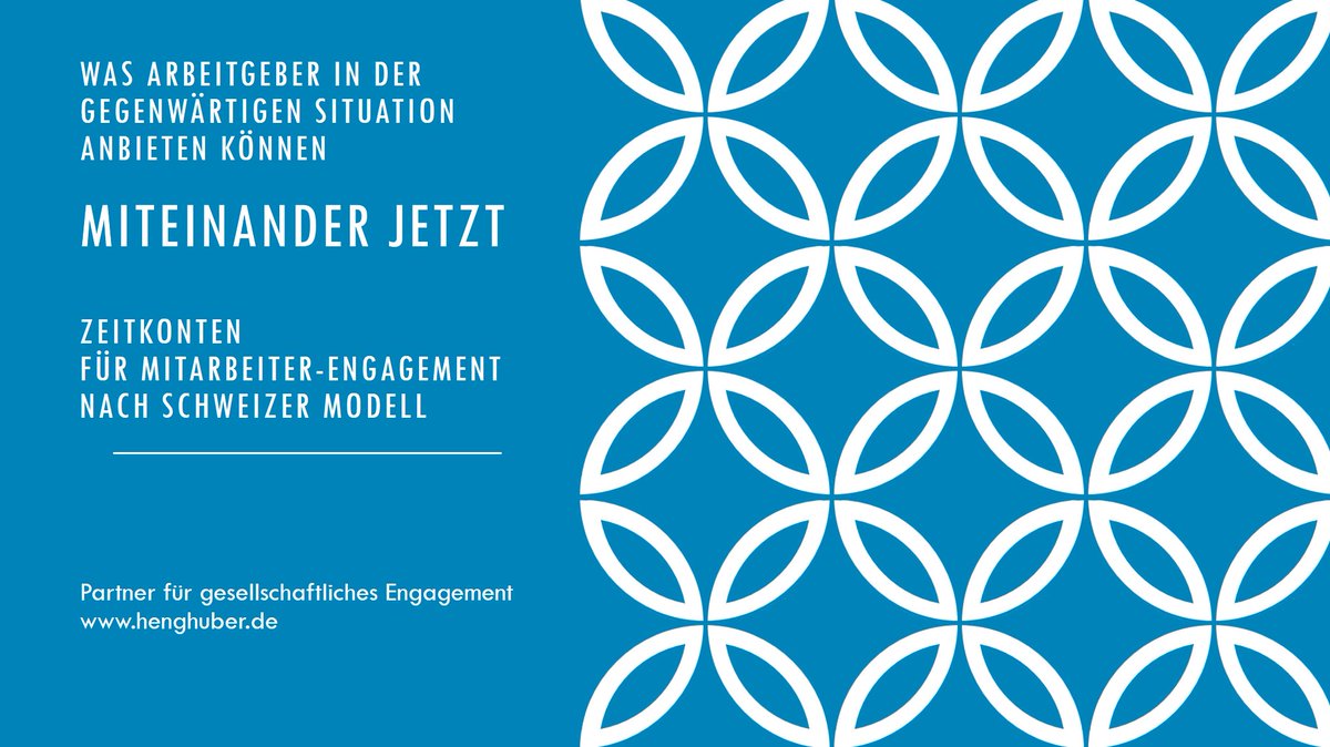 GerdHenghuber's tweet photo. Die Schweizer Fondation KISS hat ein Muster-Modell für Nachbarschaftshilfe entwickelt - mit einer ausgefeilten Software für Zeitgutschriften. Damit eignet es sich auch für #csr von Unternehmen, gerade auch in der Zeit der #Coronakrise Krise.

https://t.co/O5Shg3fw5Y https://t.co/qYgqpuLzil