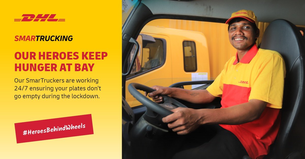 DhlVikash's tweet photo. We are grateful to our SmarTruckers, who are moving essential commodities across the nation. #DHLSmarTrucking #HeroesBehindWheels https://t.co/HHcK85KeSS
