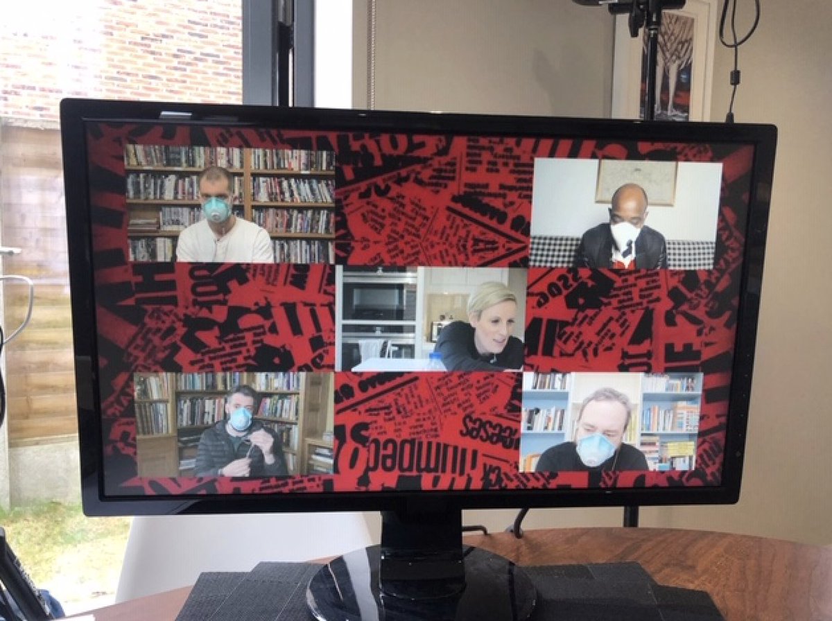 #HIGNFY returns tonight for the first show of series 59, but there’ll be no studio audience and no studio.
Here’s guest host @stephbreakfast rehearsing with the technical wizards from Electric Robin who hooked everything up in Paul, Ian, <a href="/helenlewis/">Helen Lewis</a> and Miles Jupp’s houses.