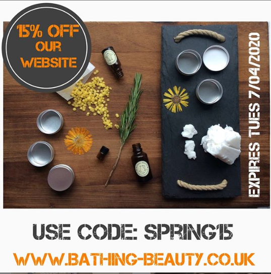 Need a little pick me up? Use the code SPRING15 to get 15% off products on bathing-beauty.co.uk, where you can choose from a section of award-winning natural skincare products. (expires 07/04/20) <a href="/bathingbeauty1/">Bathing Beauty Skincare</a> #supportlocal #northwales #discountcode #skincare #natural