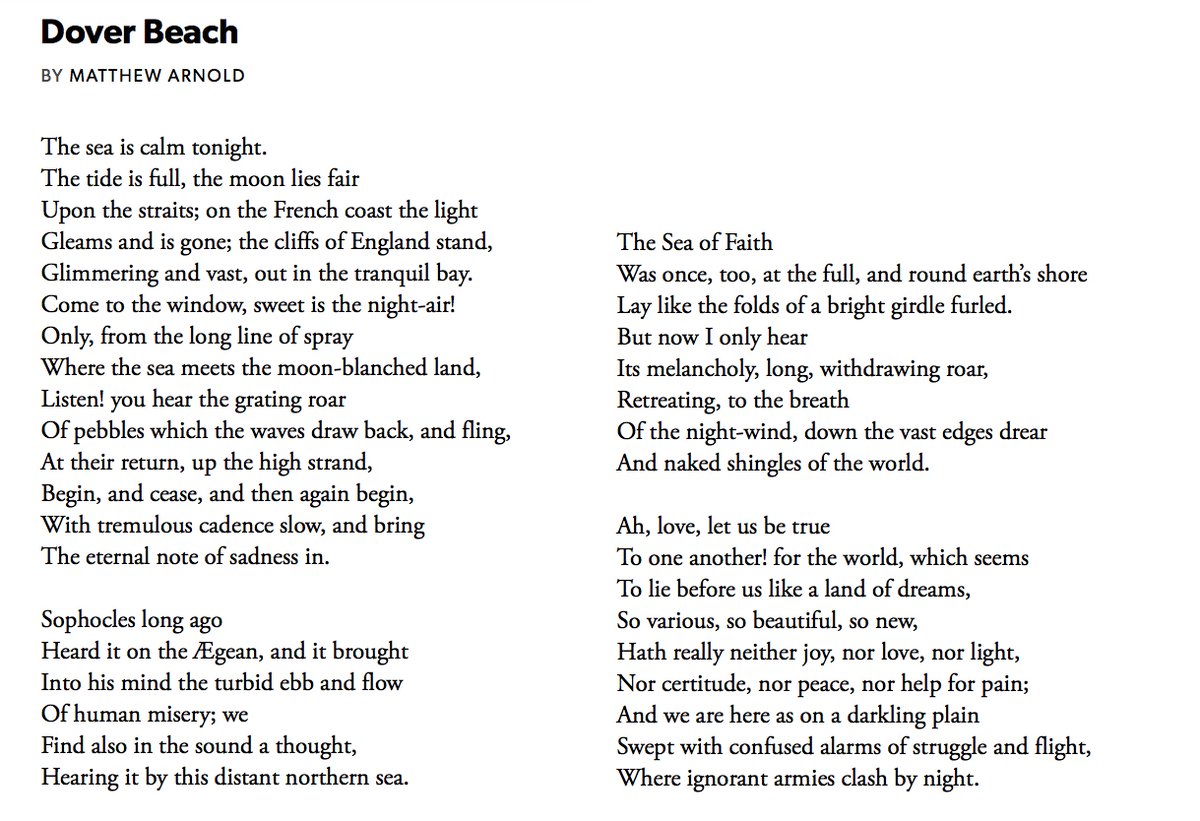 51 Dover Beach by Matthew Arnold #PandemicPoems  https://soundcloud.com/user-115260978/51-dover-beach-by-matthew-arnold