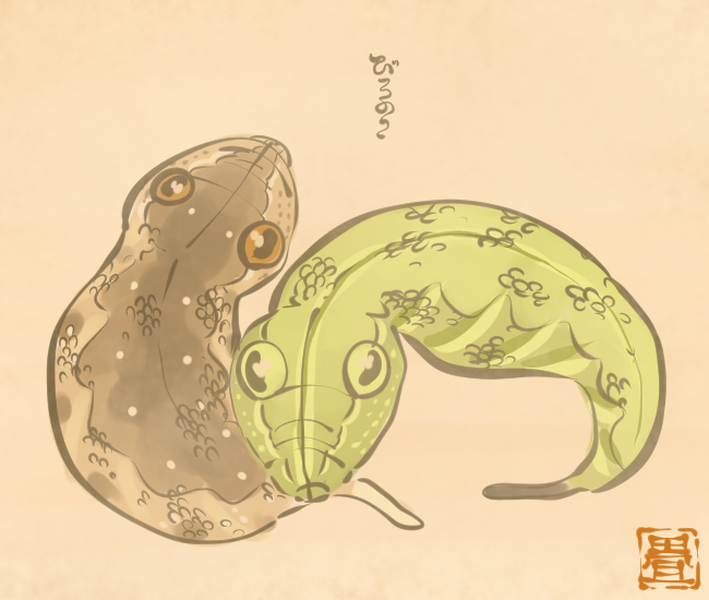 芋虫・毛虫妖怪③
#畳百鬼夜行絵巻 