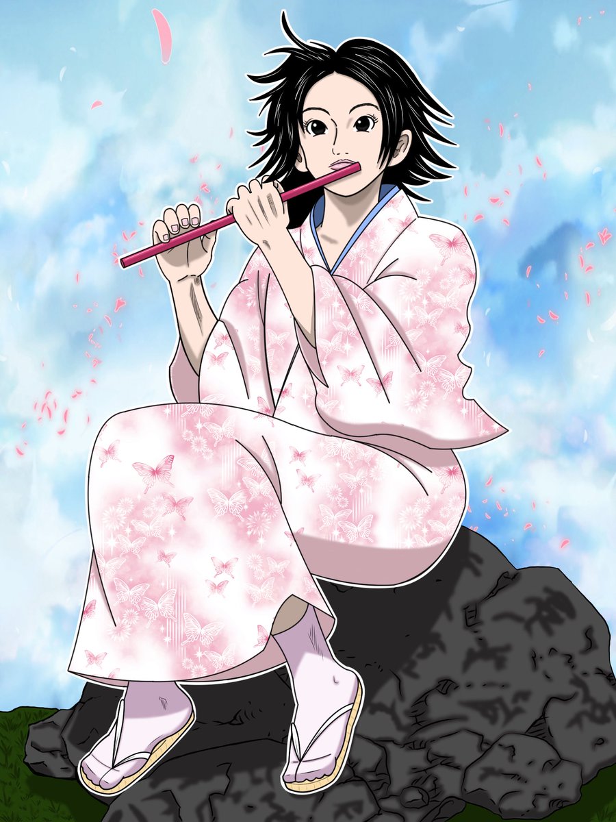 イラストレーター ペンギン一号 على تويتر 最近モノクロ バガボンドの模写 一部オリジナリティ入れてるけど ばっかり描いてたので たまにはカラー オリジナルの絵を描いてみました 最近暖かくなってきたので 春と桜をテーマに描いています 世の中コロナの問題で