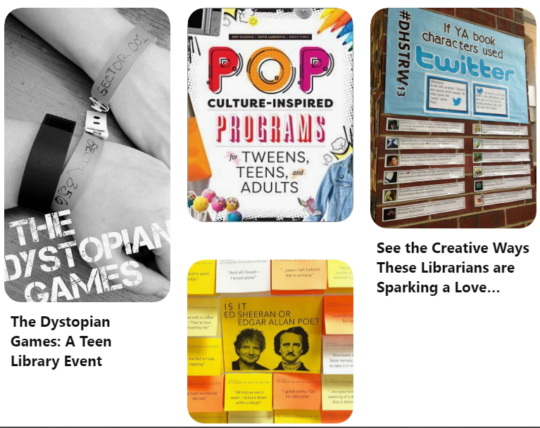 holdshelf's tweet photo. Love these programming ideas for young adults! I think anything pop culture is a safe bet but one must be sure they know their pop culture and what's trending right now before they throw this type of a program. #lis7423 https://t.co/y6vUqRK32K
