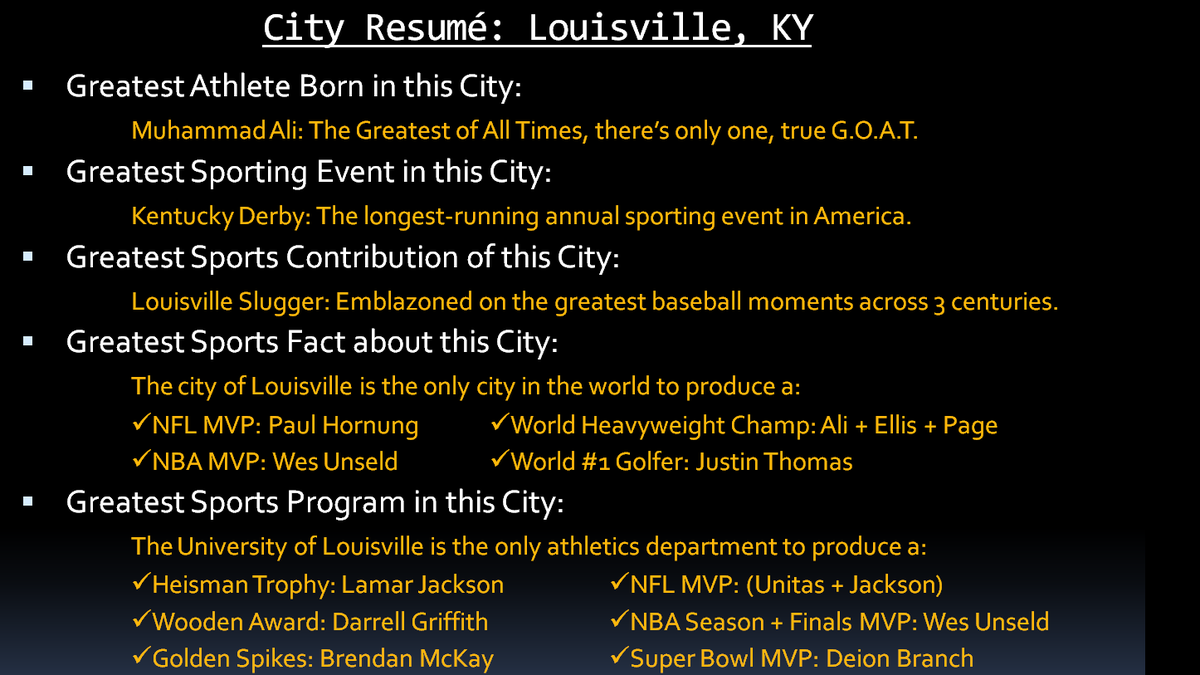 Louisville_GCIS's tweet photo. BREAKING: Louisville, KY has been named The GREATEST City in Sports! https://t.co/w96Q9i476x