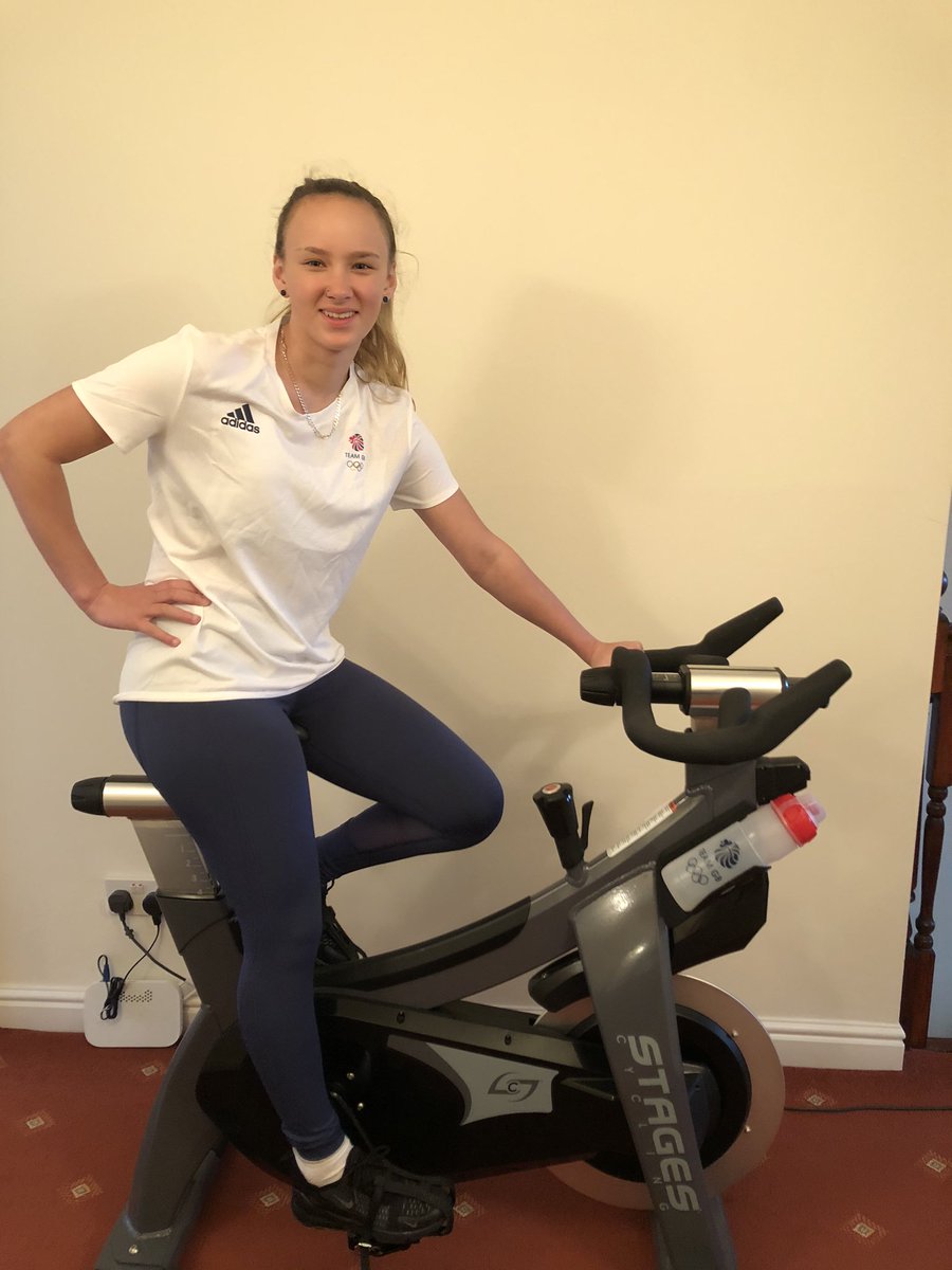 Lockdown with my #stages indoor bike 👍@stagescyclecrew @stagesindoorcycling @stagescyclinguk #stages #stagescyclingcrew #fitnessindoors #nothinggonastopme ! #keepingfit #skiracer Thanks David 👍⛷🚴🏼‍♀️ <a href="/TeamGB/">Team GB</a> @GBSnowsport <a href="/SnowsportEng/">Snowsport England</a> <a href="/LadiesSki/">Ladies Ski Club</a> #stayindoors #StayHomeSaveLives ❤️