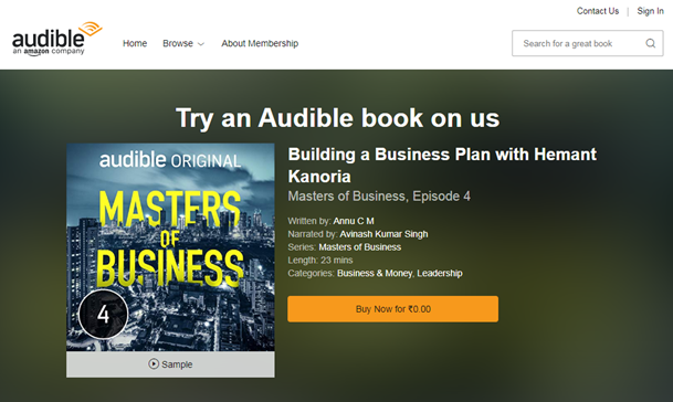 sreiofficial's tweet image. Behind every entrepreneurial journey lies an amazing story. Listen to our Chairman @HemantKanoria as he shares his story on the audible original - #MastersOfBusiness on @Audible_ind. - bit.ly/39C60qn
