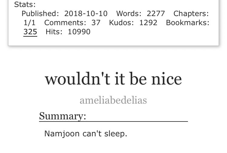 26. wouldn’t it be nice (ameliabedelias)➳ 2k